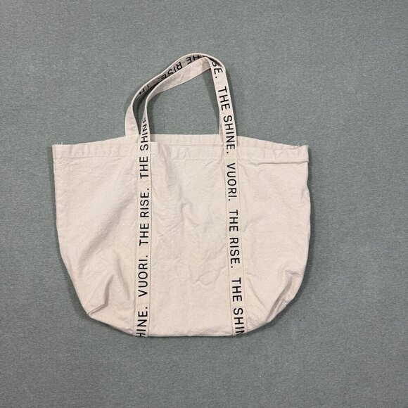 Vuori Handbags - Vuori Canvas Tote Bag Limited Edition The Rise The Shine Extra Large Reusable